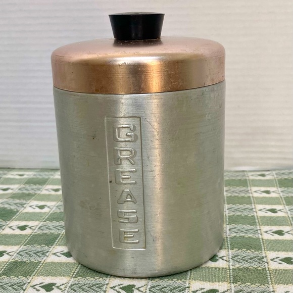 Accents Vintage Bacon Grease Canister With Strainer Made In Italy